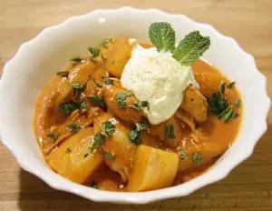 Tema Peru: Kokospanerade räkor med Papa con Mani