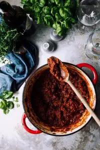 Mustig vegetarisk Bolognese och magiska Le Monde!