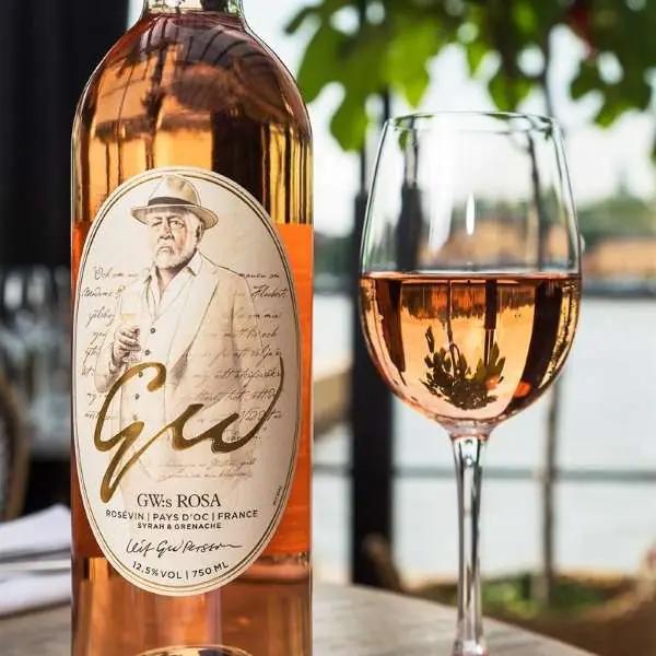 GW:S ROSA bild på flaskan 