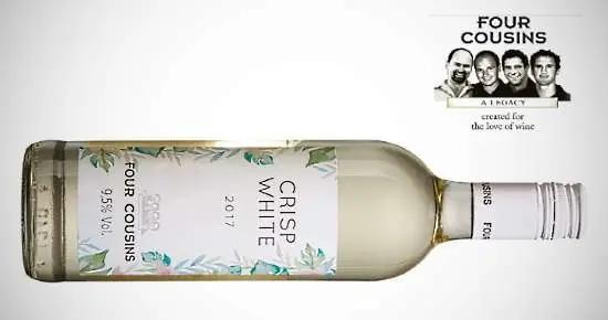 Four Cousins Crisp White - flaska vin med mindre alkohol