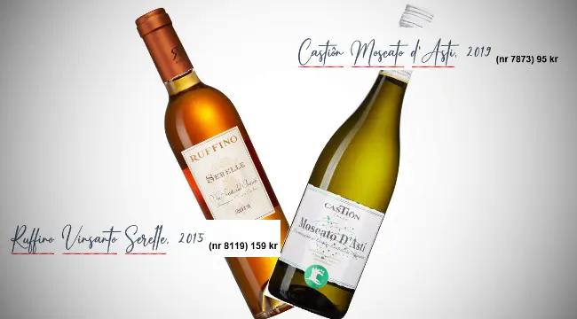 söta viner - Moscato och Vinsanto