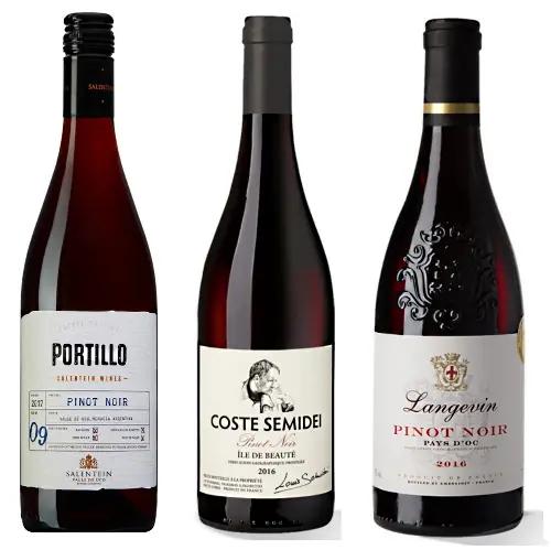 pinot noir - 3 flaskor